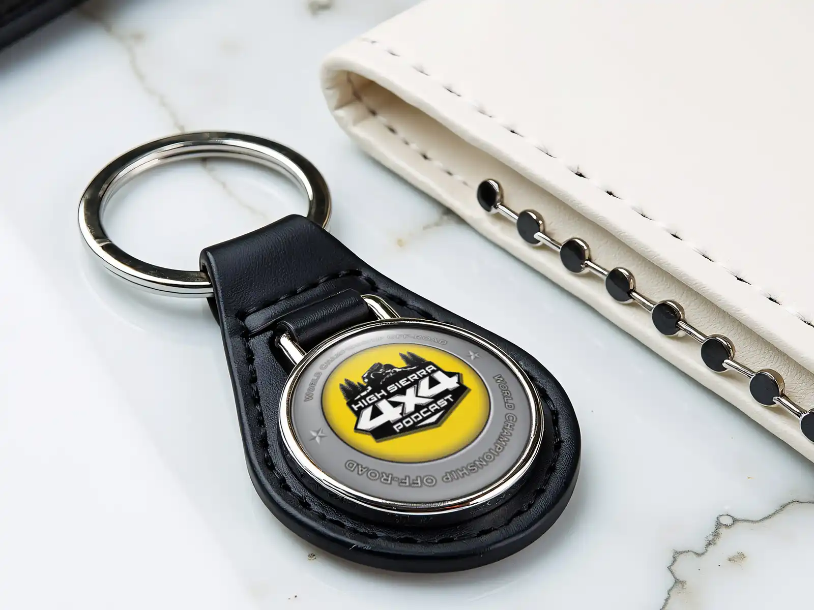Key Rings for Men Sturdy Leather Racing Feel